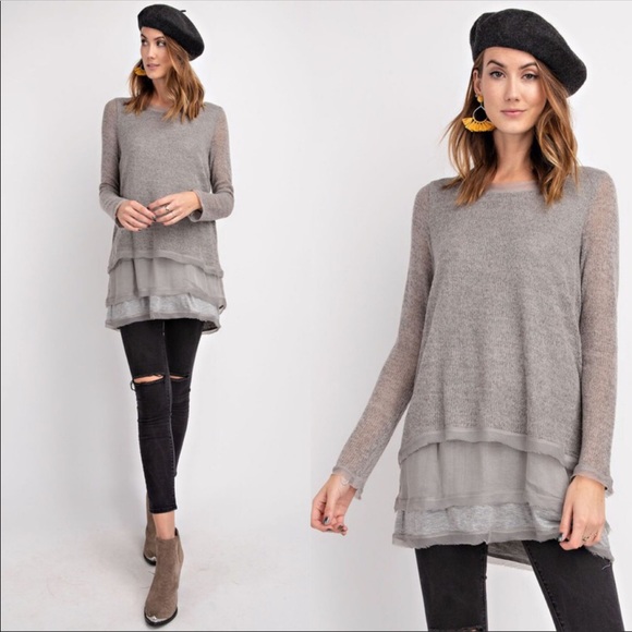 Aluna Levi Tops - NEW! KNIT SWEATER TUNIC TOP